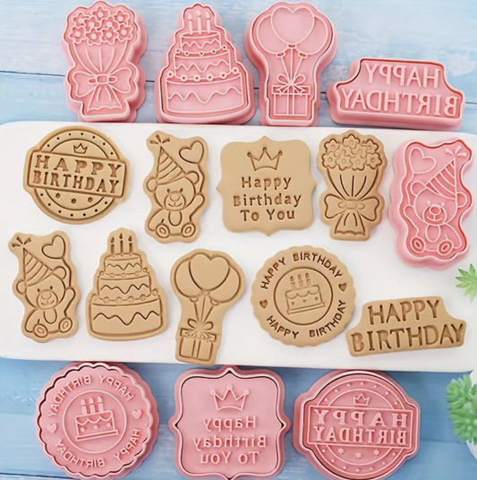 Cookie Cutter & Stamp Set - Birthday