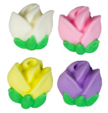 Flower Buds Mini Royal Icing Assort 5ct